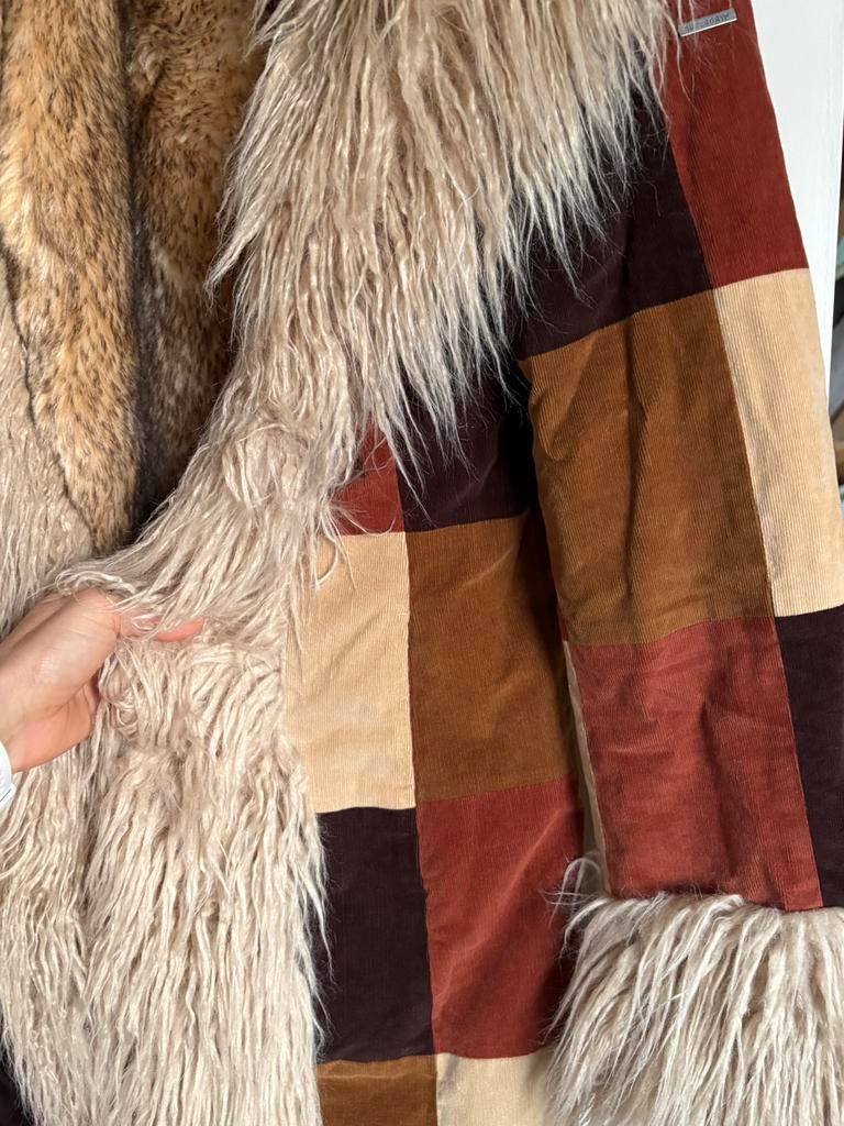 Superdry lange hippiejas met patchwork Mt S, Ophalen of Verzenden, Zo goed als nieuw