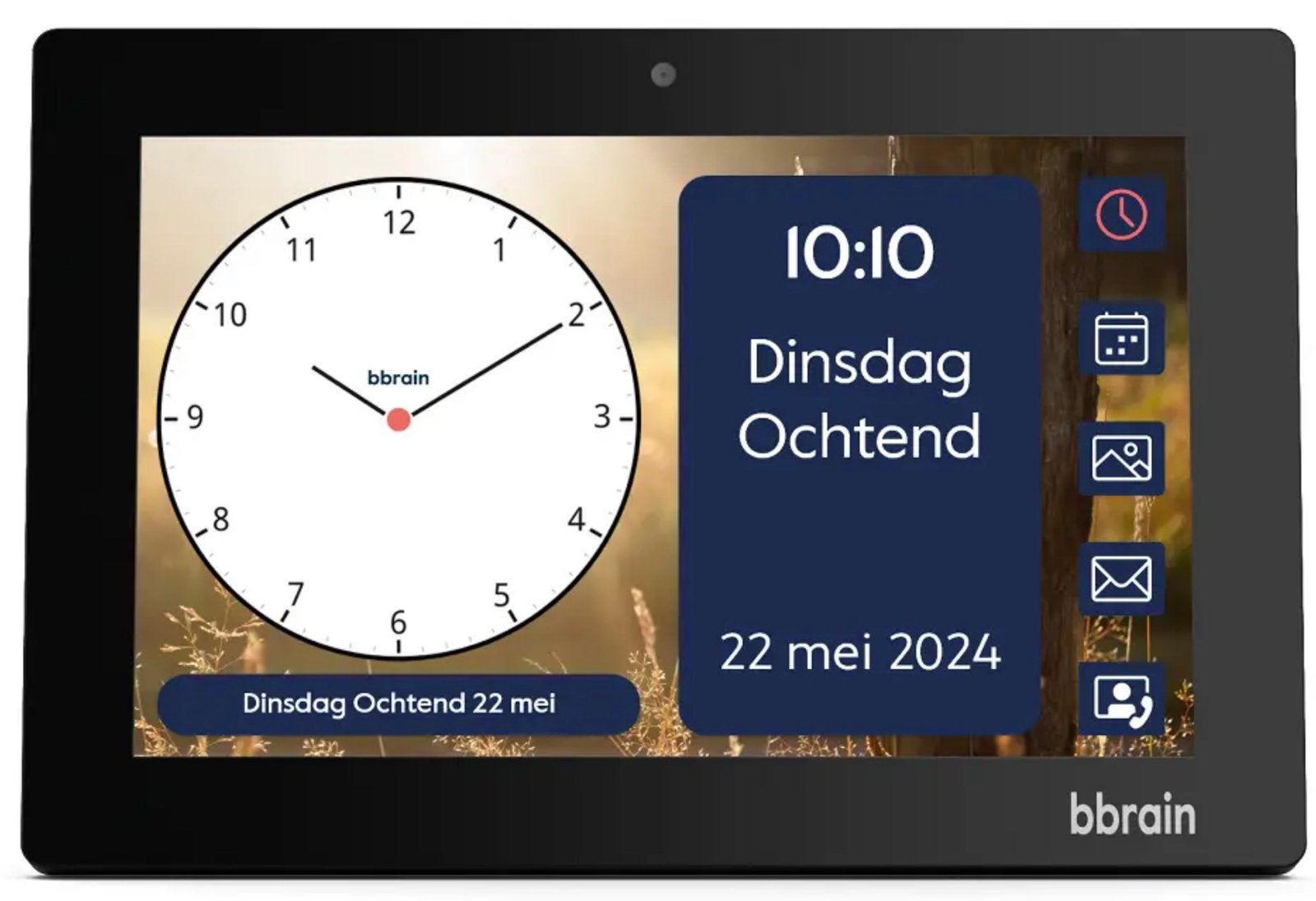 Bbrain family, digitale klok, dementieklok, kalenderklok, Ophalen of Verzenden, Zo goed als nieuw, Digitaal, Staande klok