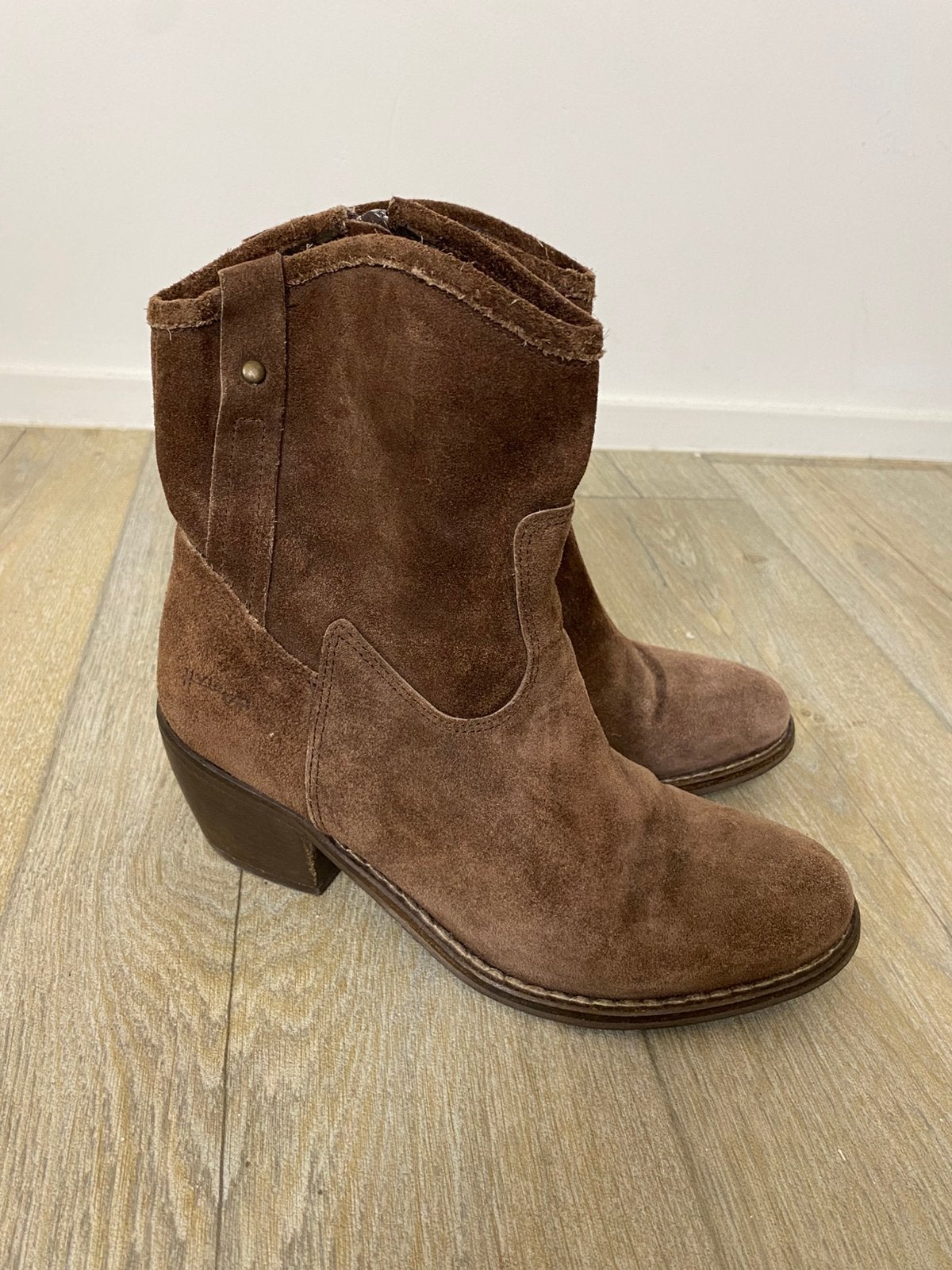 Via Vai – enkellaarsjes – suede – bruin – western stijl – 36, Via Vai, Bruin, Verzenden, Lage of Enkellaarzen