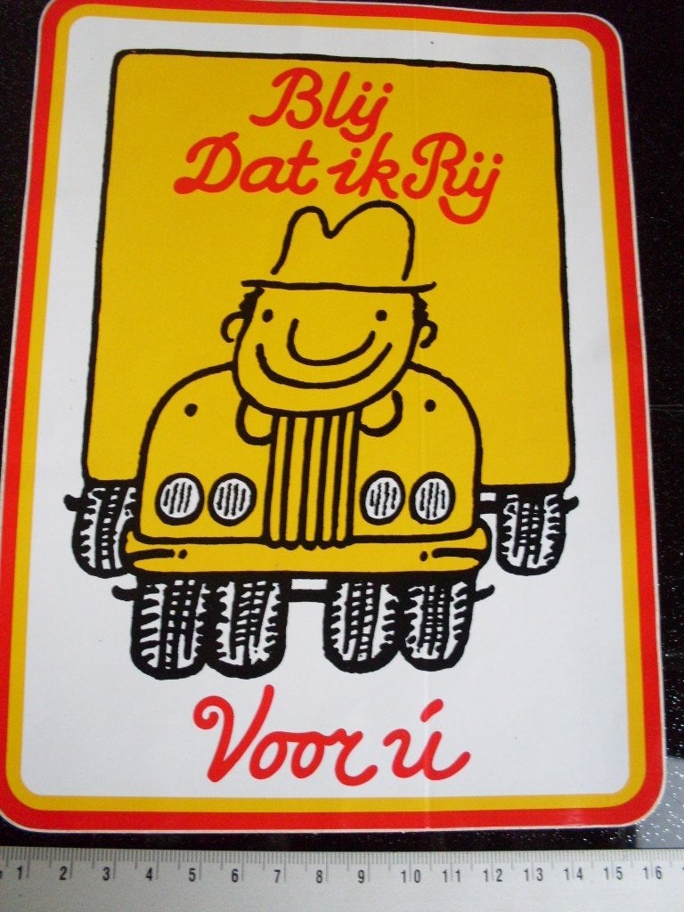 grote sticker blij dat ik rij voor U truck vrachtwagen, Verzenden, Zo goed als nieuw, Auto of Motor