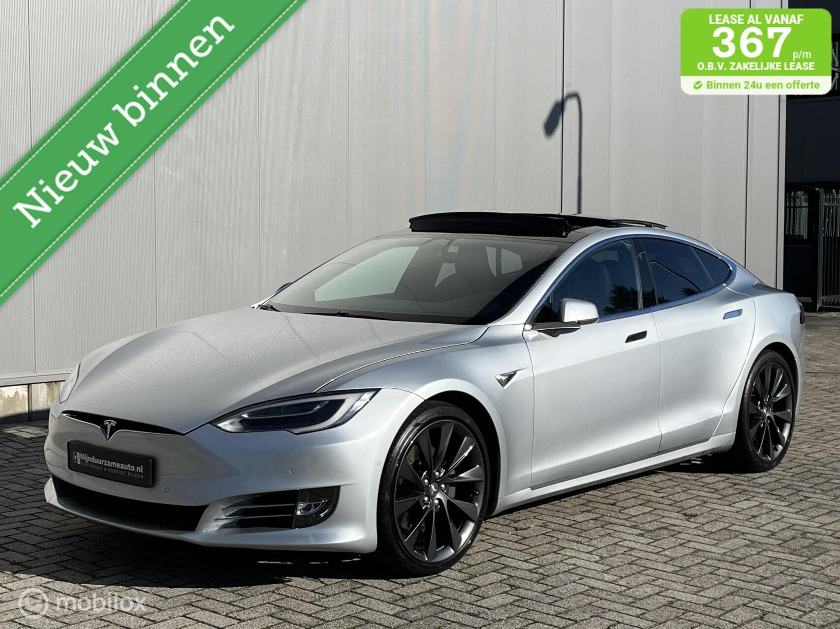 Tesla Model S 100D, SOH 86 % , 21 inch, Schuifdak Netjes !, Auto's, Gebruikt, 110 €/maand, Model S, Verwarmde buitenspiegels