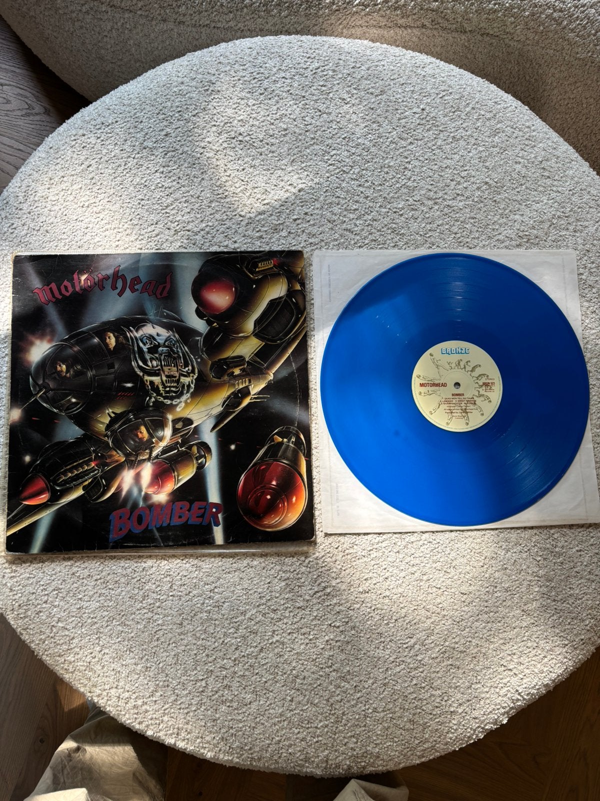 Lp motörhead - bomber blauw vinyl vg+, Ophalen of Verzenden, Zo goed als nieuw