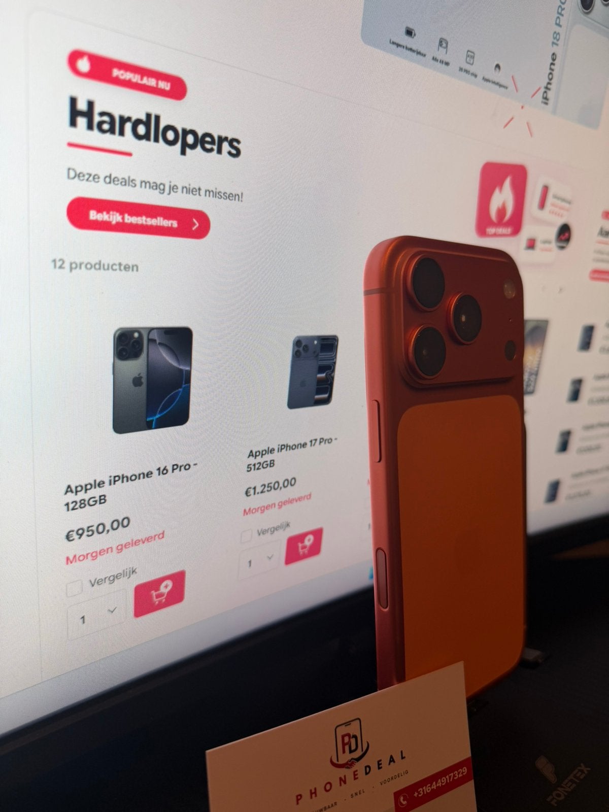 iPhone 17 pro 256 gb oranje factuur + Garantie, 256 GB, Apple, Apple, Nieuw