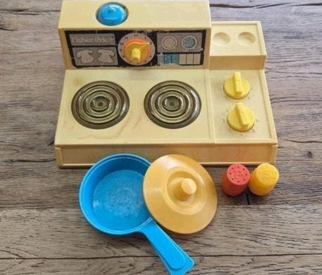 Fisherprice vintage keukenstel, Ophalen, Gebruikt, Speelset