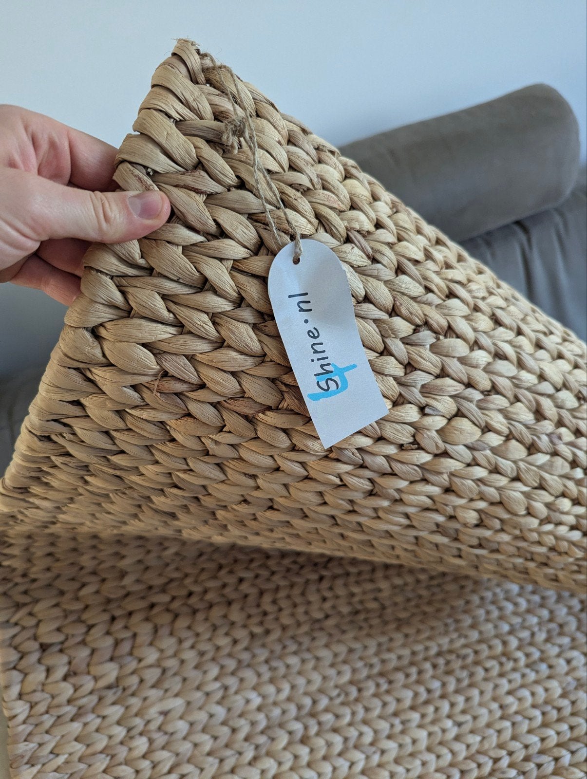 Waterhyacint vloerkleed mat 80x150 cm – boho rotan kokos, Ibiza bohemian boho, Nieuw, 150 tot 200 cm, 50 tot 100 cm