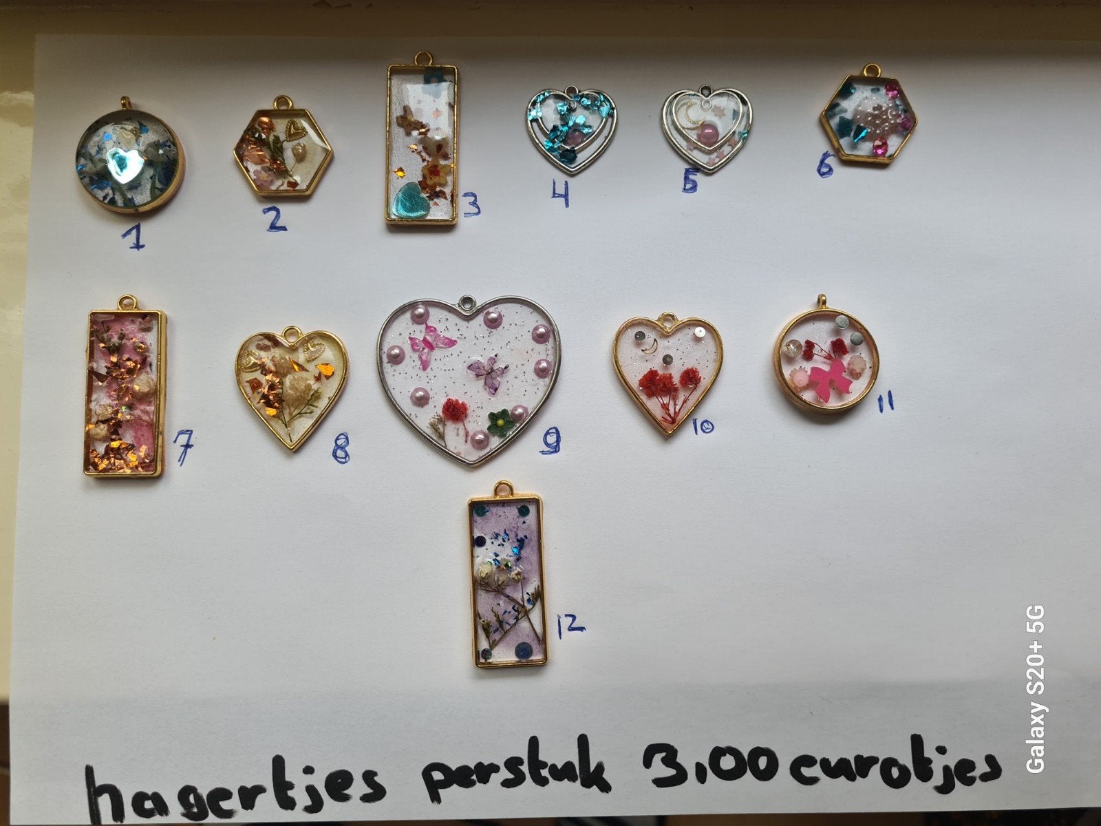 Handgemaakte Epoxy Sieraden (Kettingen & Hangers) en Klokken, Met hanger, Kunststof, Overige kleuren, Nieuw