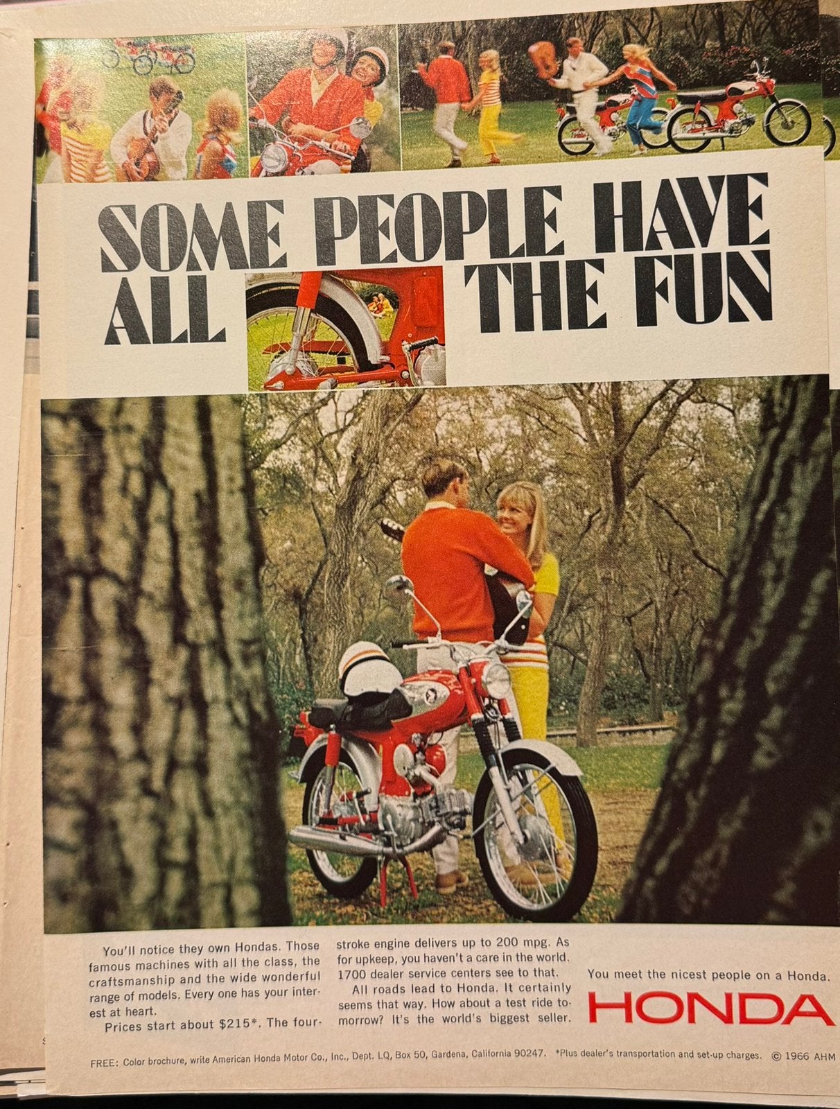 Advertentie uit 1966 Honda S90, Verzenden, Zo goed als nieuw, Motoren