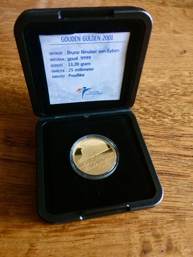 Gouden Gulden 2001 Beatrix, 1 gulden, Setje, Koningin Beatrix, Goud