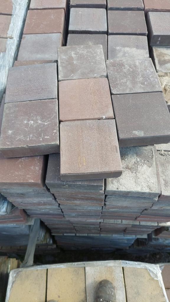 Gebakken tegels 20x20x6 - Bikkel hard, Ophalen of Verzenden, Gebruikt, Keramiek, Terrastegels