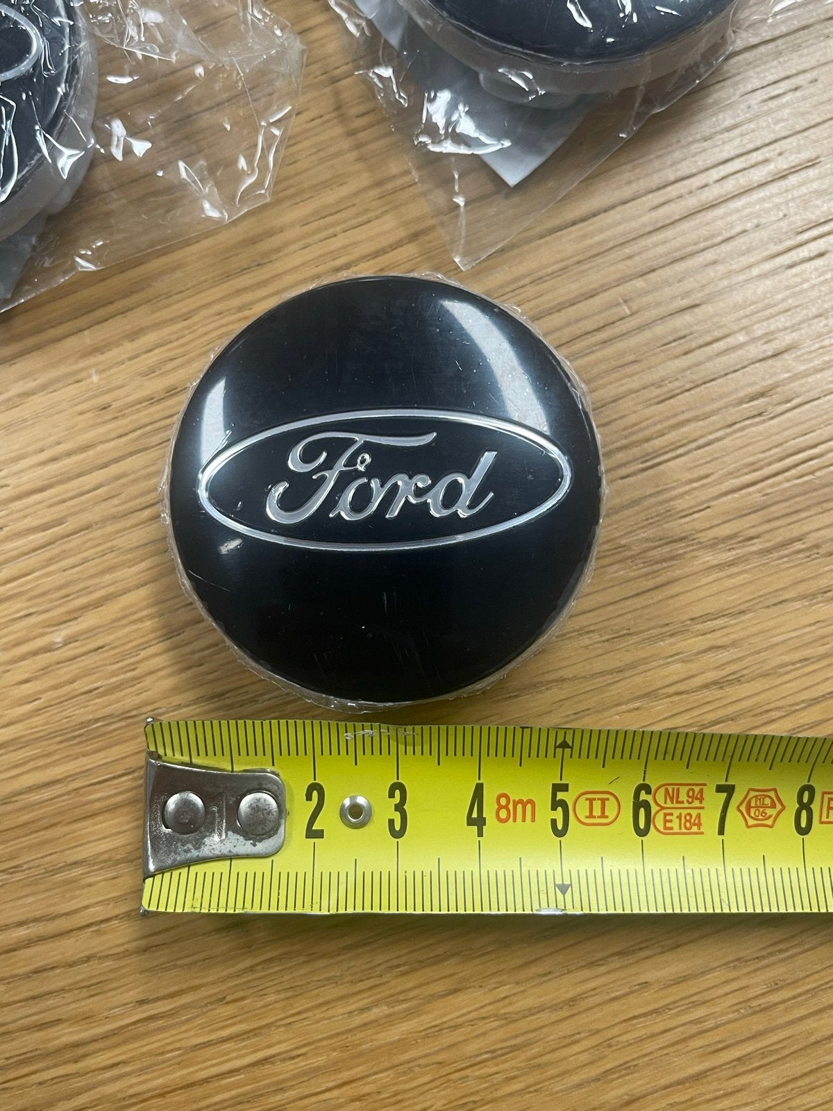 Set van 4 Ford Wielnaafdoppen - Zwart met Zilver Logo, Ophalen of Verzenden, Nieuw