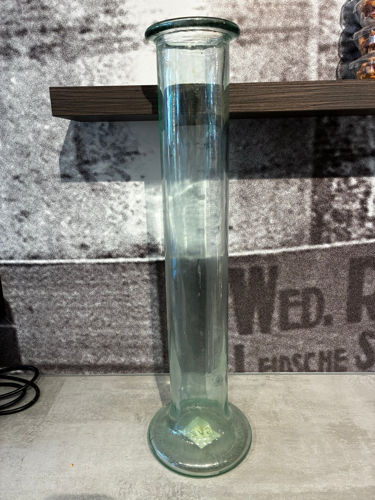 Grote glazen vaas/fles - Decoratieve cilinder, Ophalen