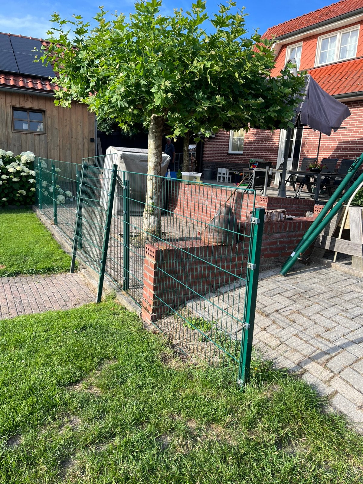 Groen hekwerk, Tuin en Terras, Ophalen, Zo goed als nieuw, IJzer
