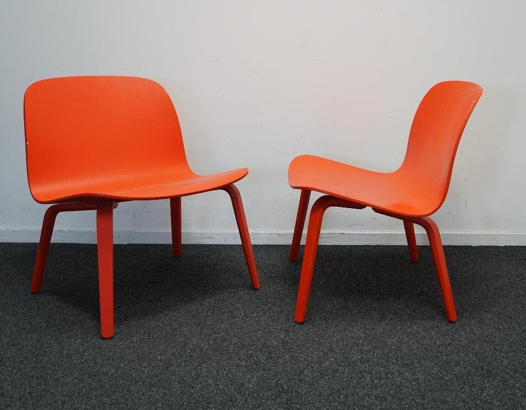 Muuto Visu Design Fauteuil | Lounge stoelen | Hout, Huis en Inrichting, Gebruikt, -, 75 tot 100 cm, Ophalen of Verzenden