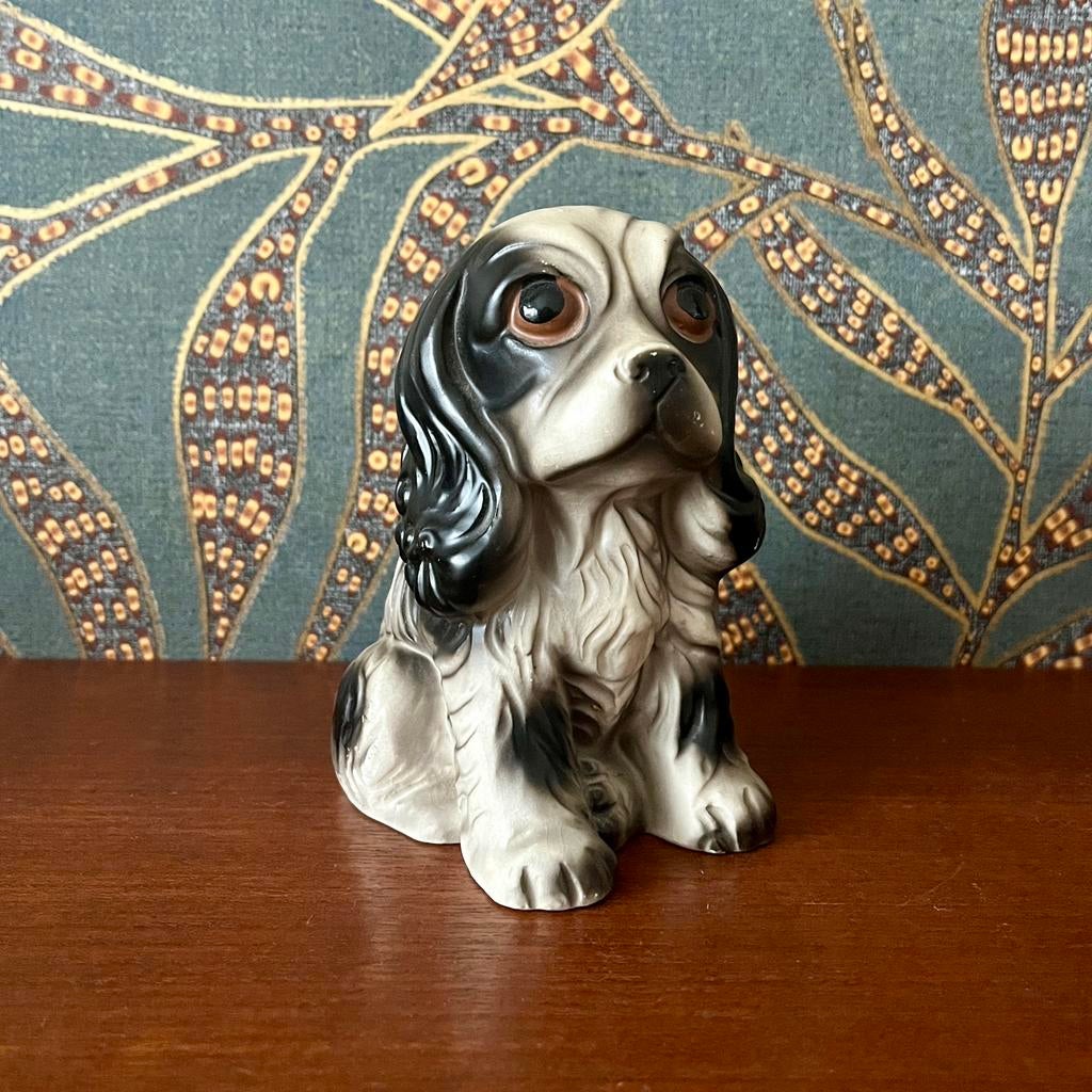 Vintage beeldje van cocker spaniel hond uit Japan, Ophalen of Verzenden, Zo goed als nieuw, Dier