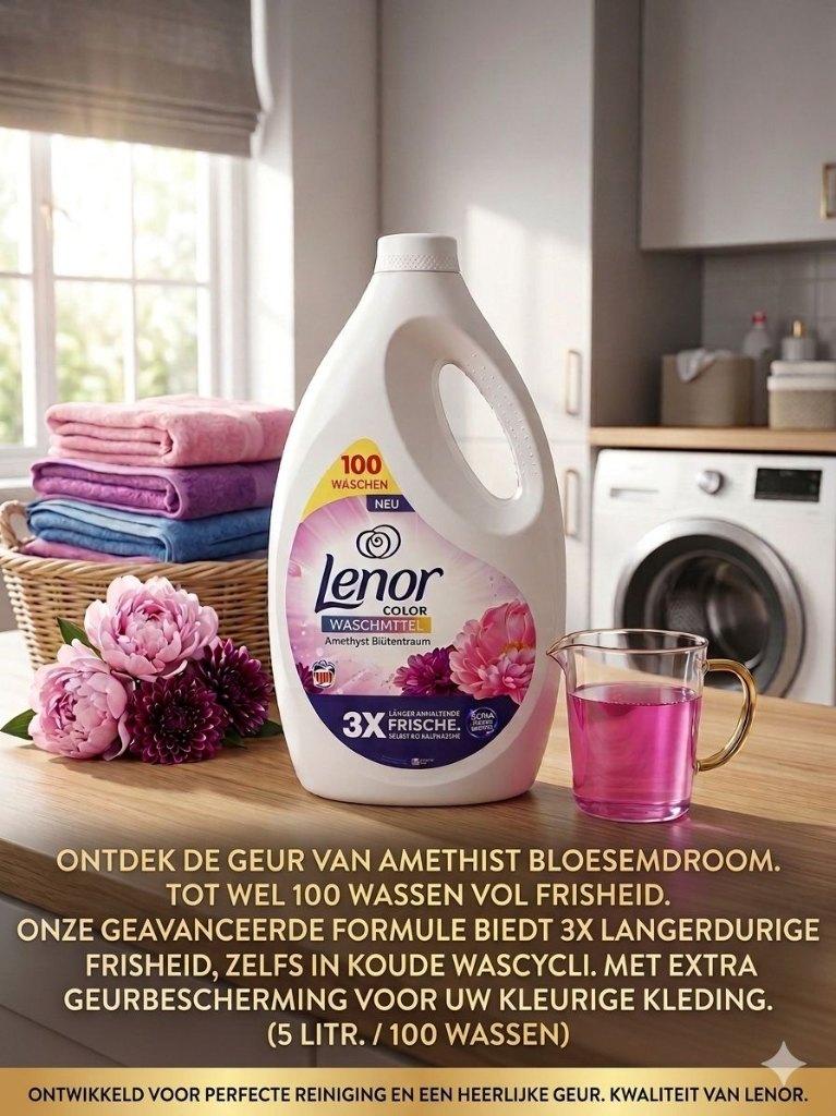 Lenor color Aethyst Blutentraun 5L(100 wasbeurten)-NIEUW!, Verzenden, Schoonmaakmiddel