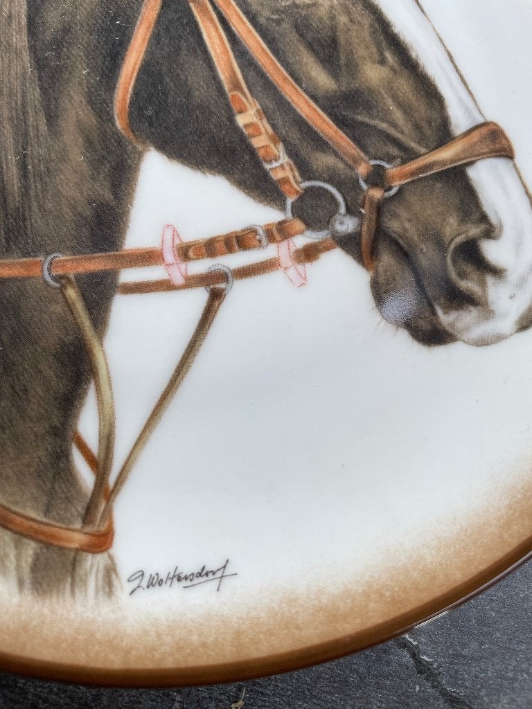 Wandbord Goebel paard “Oldenburger” 20cm, Ophalen of Verzenden