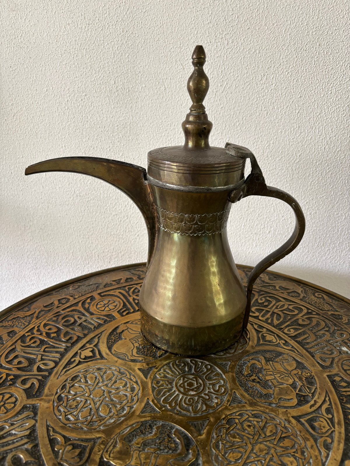 Vintage Arabische Dallah Koffiepot - Koper, Antiek en Kunst, Antiek | Koper en Brons, Ophalen of Verzenden, Koper