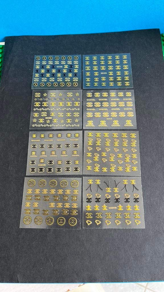 8 vellen nagelstickers (luxe )SALE 5,00, Ophalen of Verzenden, Nieuw, Goud, Handen en Nagels