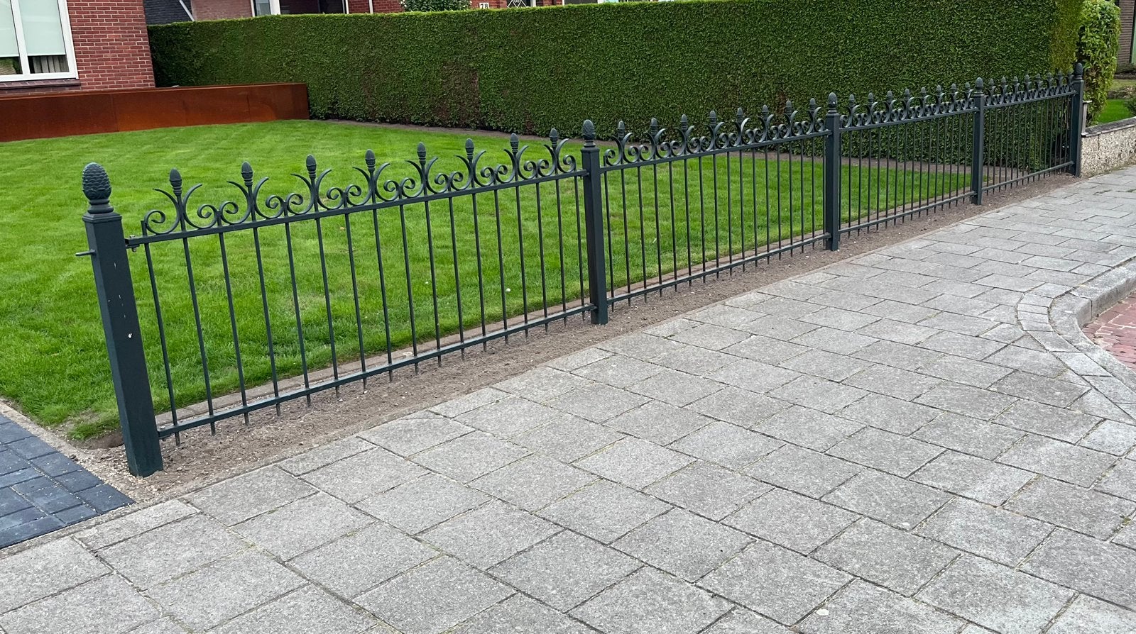 Te koop:  Sierhek verzinkt en gepoedercoat, Ophalen, Gebruikt, IJzer, Sierhekwerk