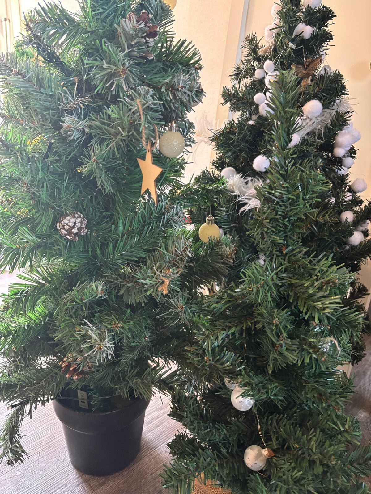 4 kunst  mini kerst boompjes, Ophalen