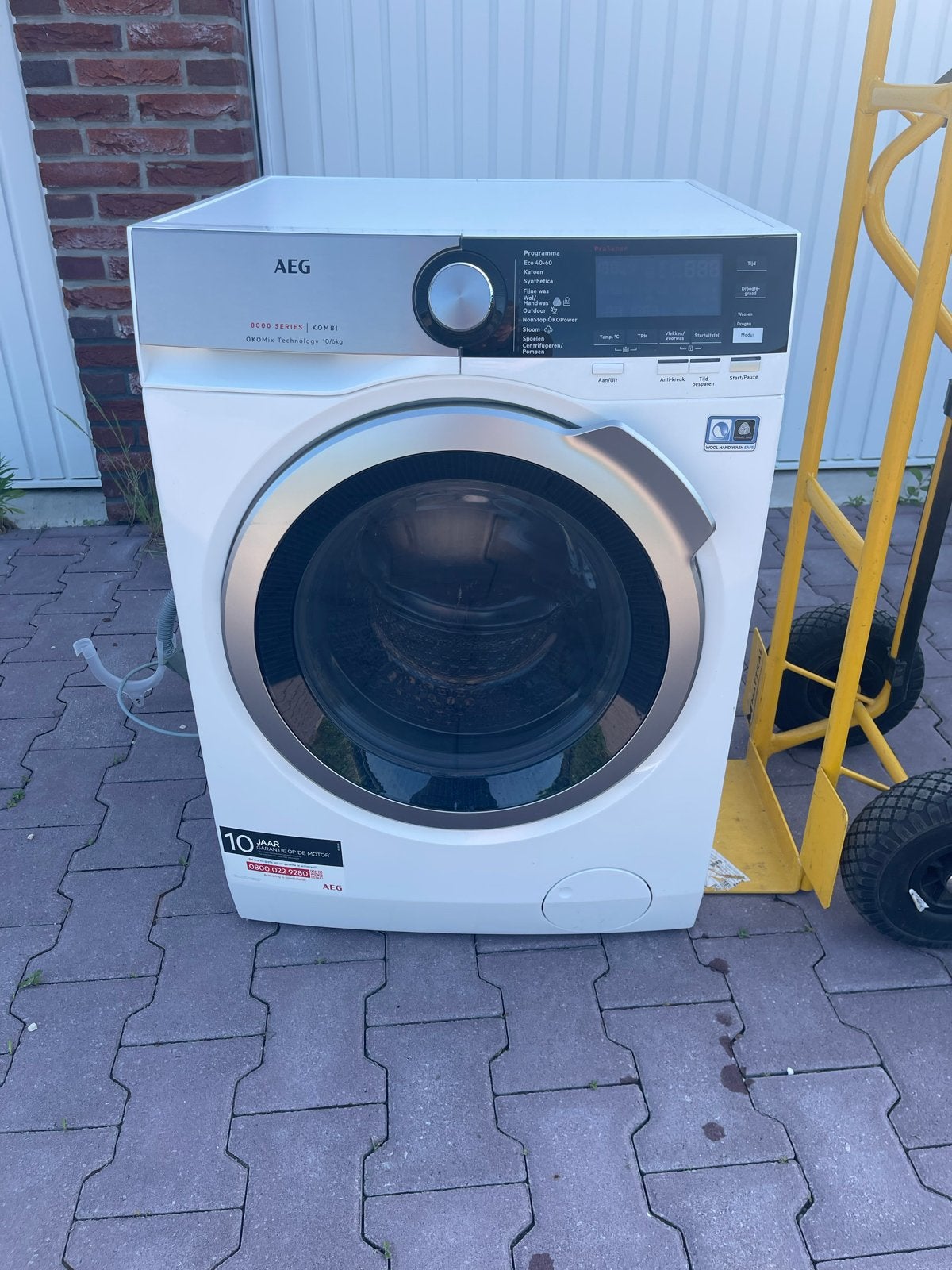 AEG 8000 Serie Kombi Wasmachine/Droger 10/6kg ÖKOMix, 10 kg of meer, Ophalen, Gebruikt, 85 tot 90 cm