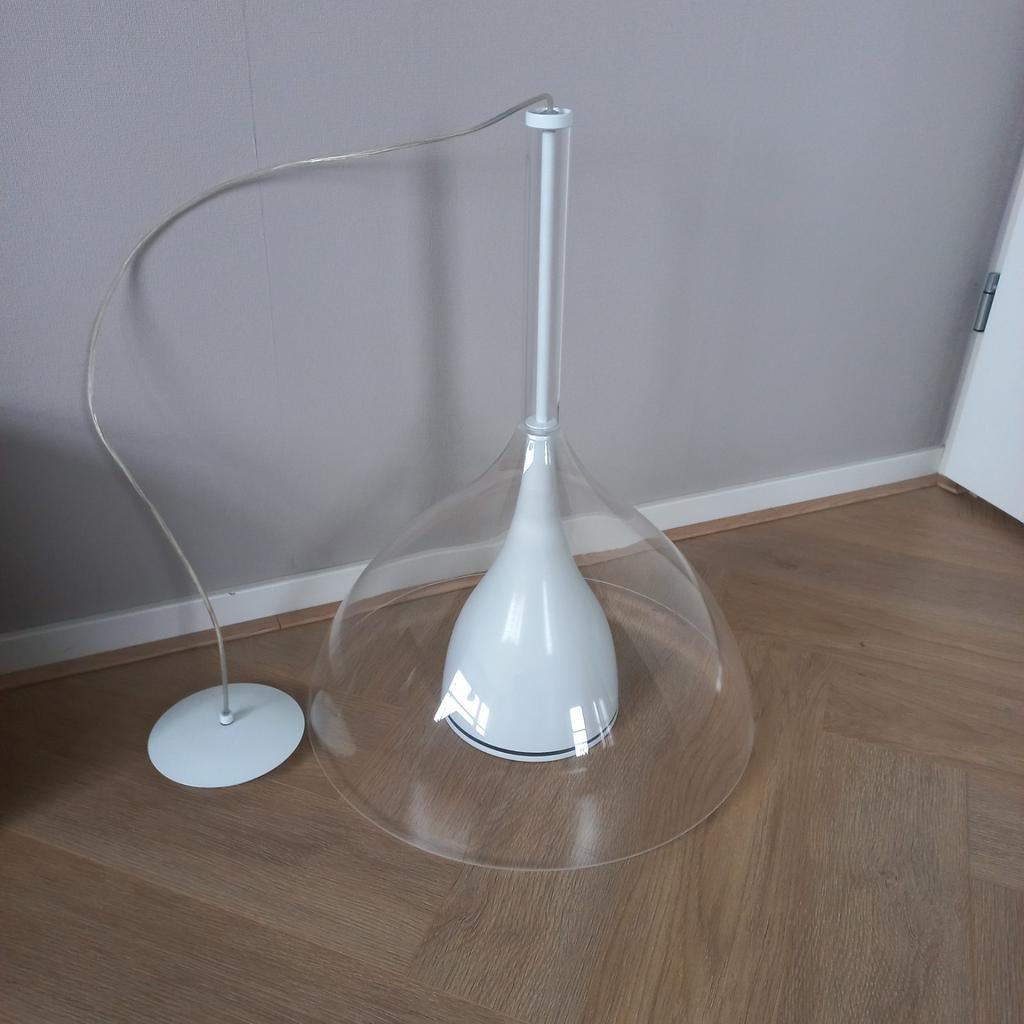 Moderne design hanglamp, Ophalen, 50 tot 75 cm, Zo goed als nieuw, Metaal