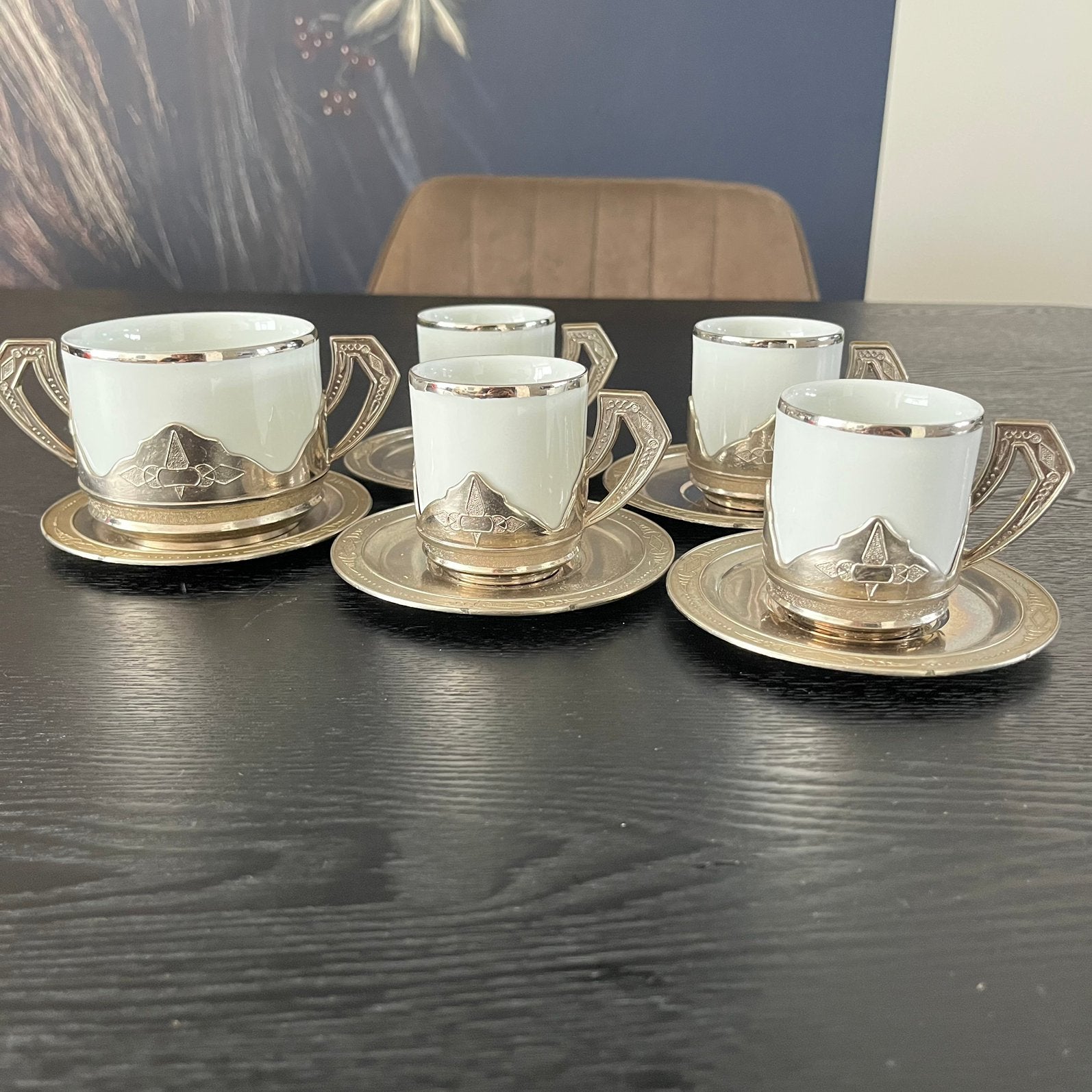 Vintage Italiaanse Espressoset (5-delig) – Jaren '60, Ophalen of Verzenden