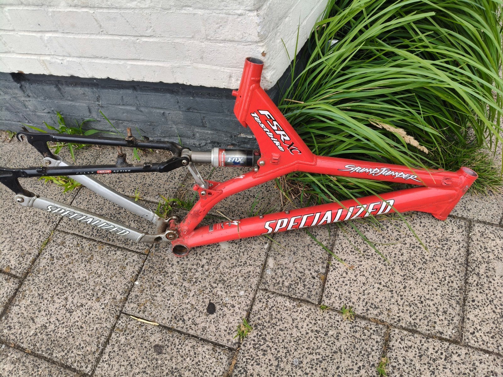 Specialized FSR XC Testbike 18" frame met FOX demper, Fietsen en Brommers, Fietsonderdelen, Frame, Gebruikt, Aluminium, Mountainbike