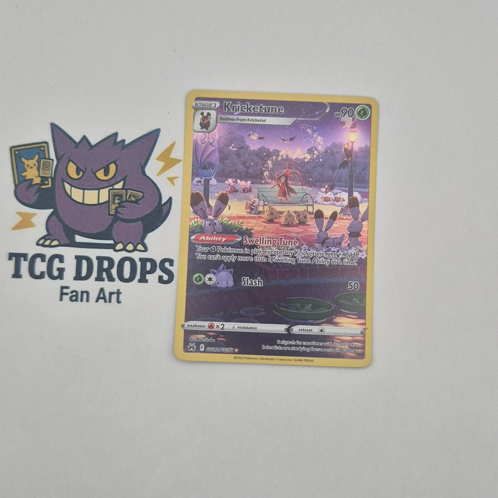 Kricketune GG02/GG70 Crown Zenith, Ophalen of Verzenden, Zo goed als nieuw, Losse kaart, Foil