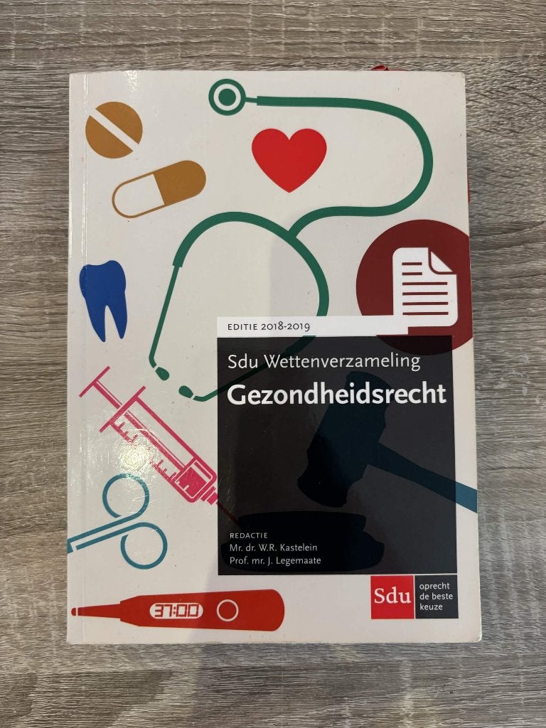 Gezondheidsrecht Sdu Wettenverzameling Studieboek, Boeken, Studieboeken en Cursussen, Ophalen of Verzenden, Beta, Zo goed als nieuw