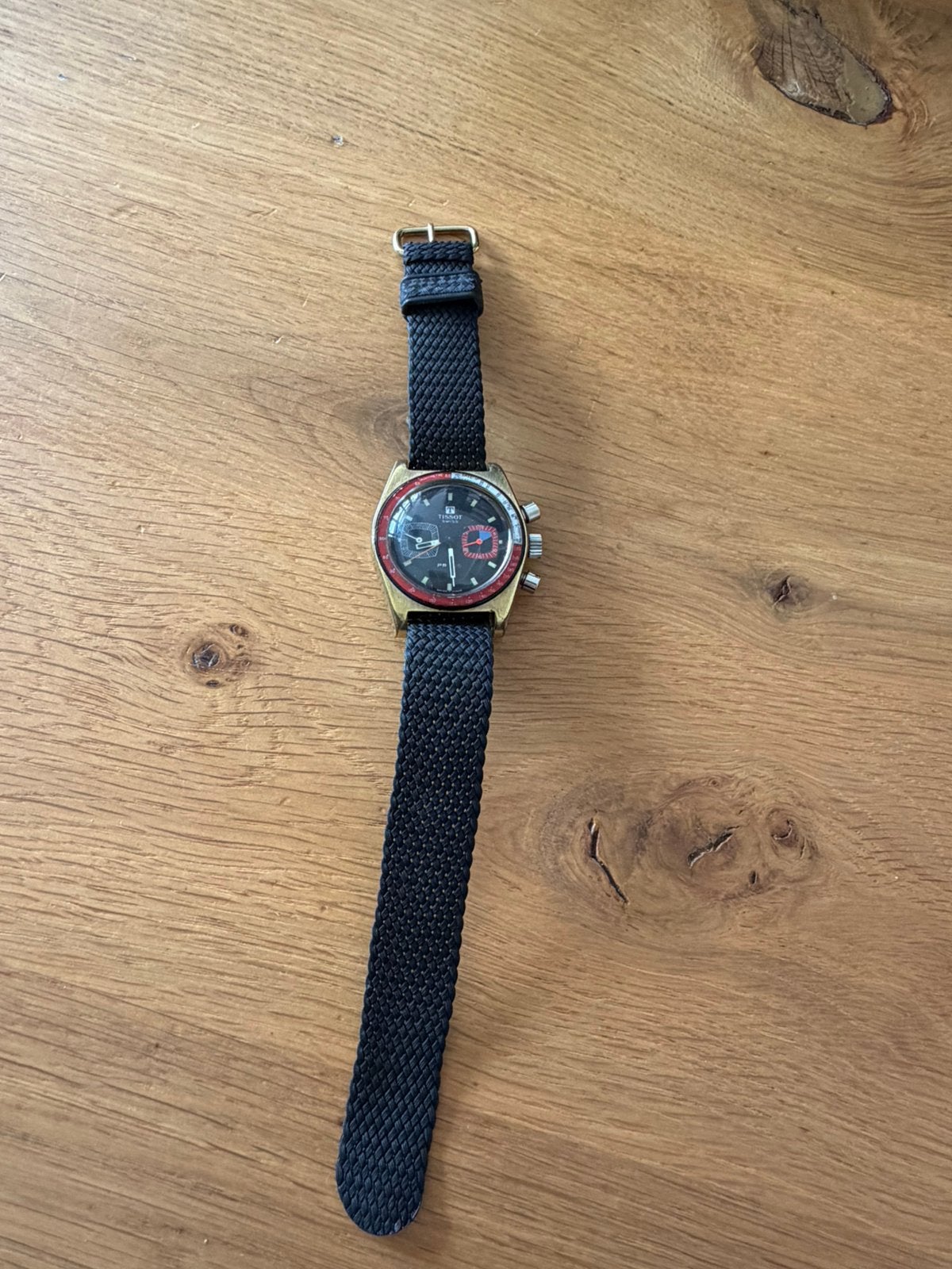 Tissot chronograaf PR516 Lemania 872, Overige merken, Gebruikt, Polshorloge, Kunststof