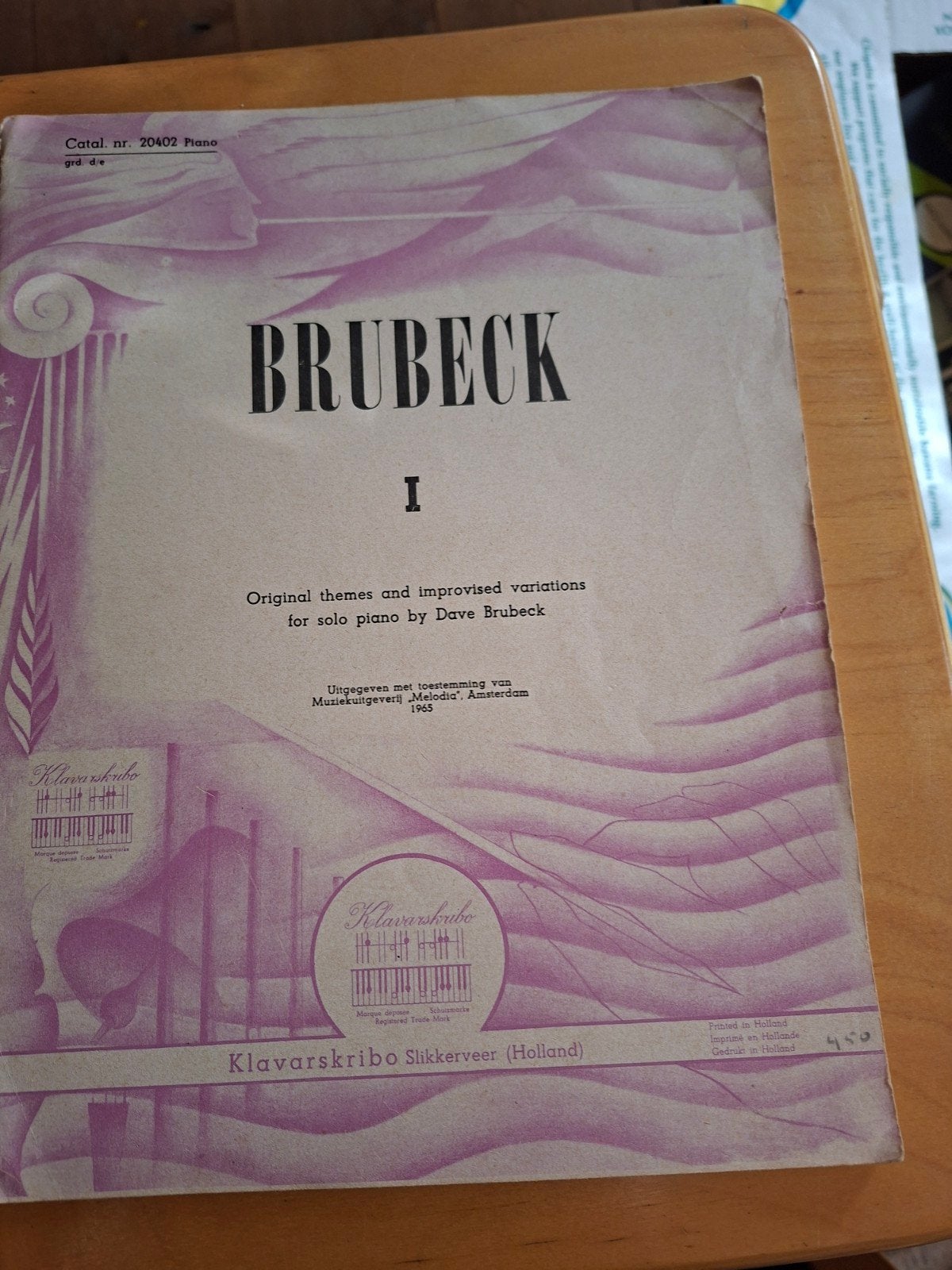 Bladmuziek Piano - Dave Brubeck - Original Themes, Muziek en Instrumenten, Gebruikt, Ophalen of Verzenden, Artiest of Componist