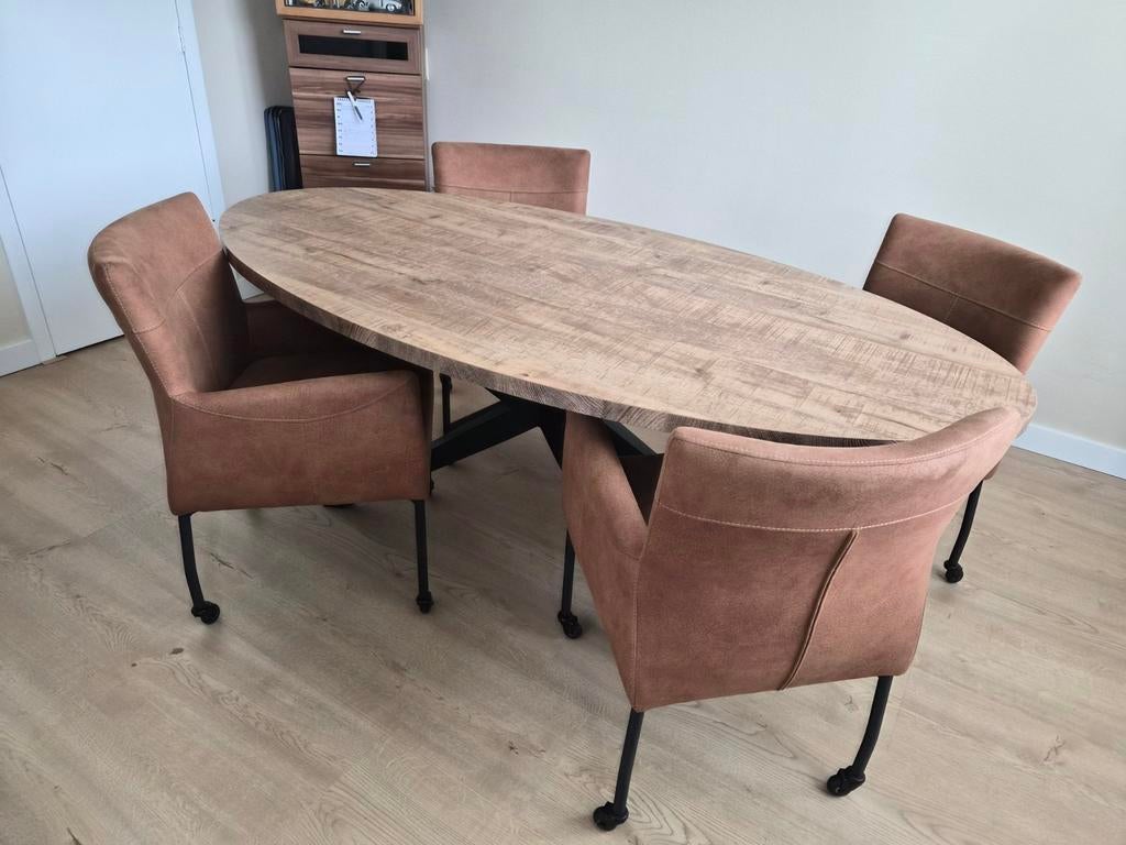 Eethoek, Ophalen of Verzenden, Zo goed als nieuw, 4 tot 6 stoelen