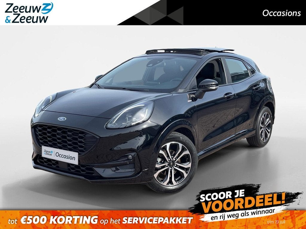 Ford Puma 1.0 EcoBoost Hybrid Titanium X *Automaat*Navigatie, Auto's, Ford, Euro 6, Bedrijf, Hybride Elektrisch/Benzine, 3 cilinders