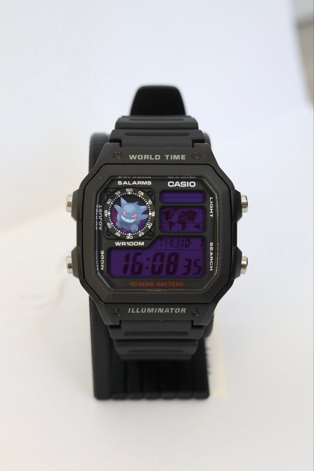 Casio AE-1200 Horloge met Gengar Design, Ophalen of Verzenden, Zo goed als nieuw