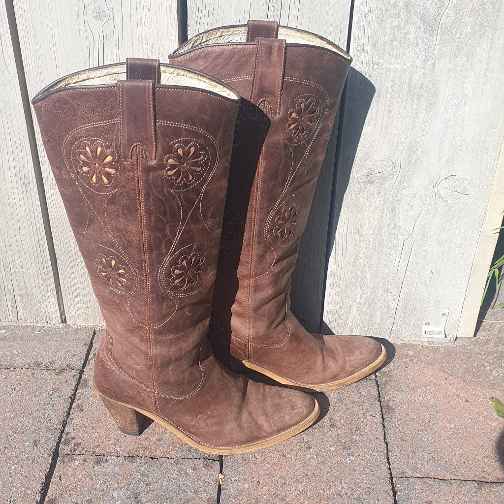 Diesel cowboylaars bruin maat 41, Kleding | Dames, Hoge laarzen, Bruin, Ophalen of Verzenden, Zo goed als nieuw