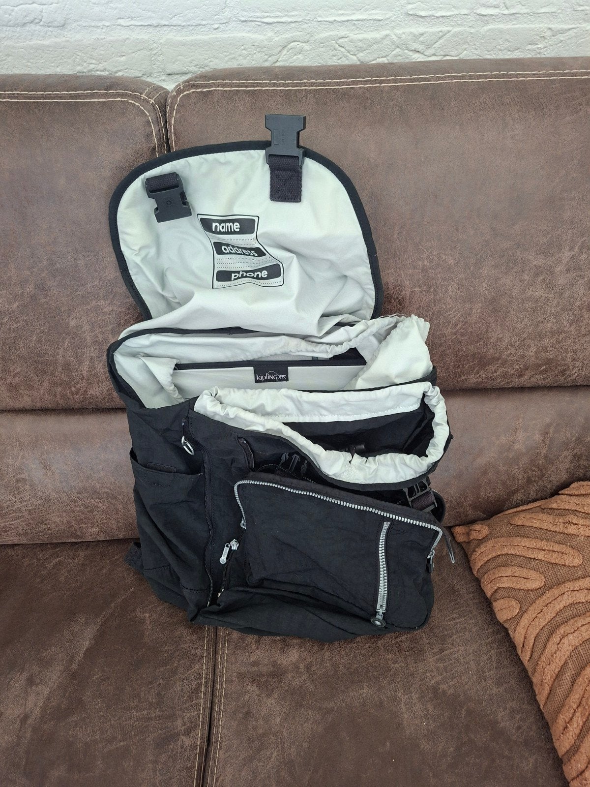 Kipling Schooltas / Rugtas - Zwart, Rugtas, Zwart, Ophalen of Verzenden, Gebruikt