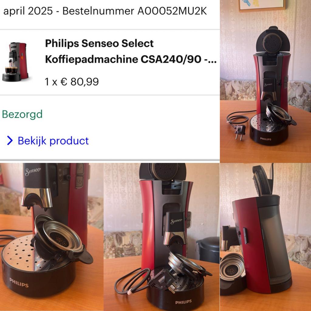 Philips Senseo Select Koffiepadmachine, Witgoed en Apparatuur, Koffiezetapparaten, Ophalen, Koffiemachine, Zo goed als nieuw, 2 tot 4 kopjes
