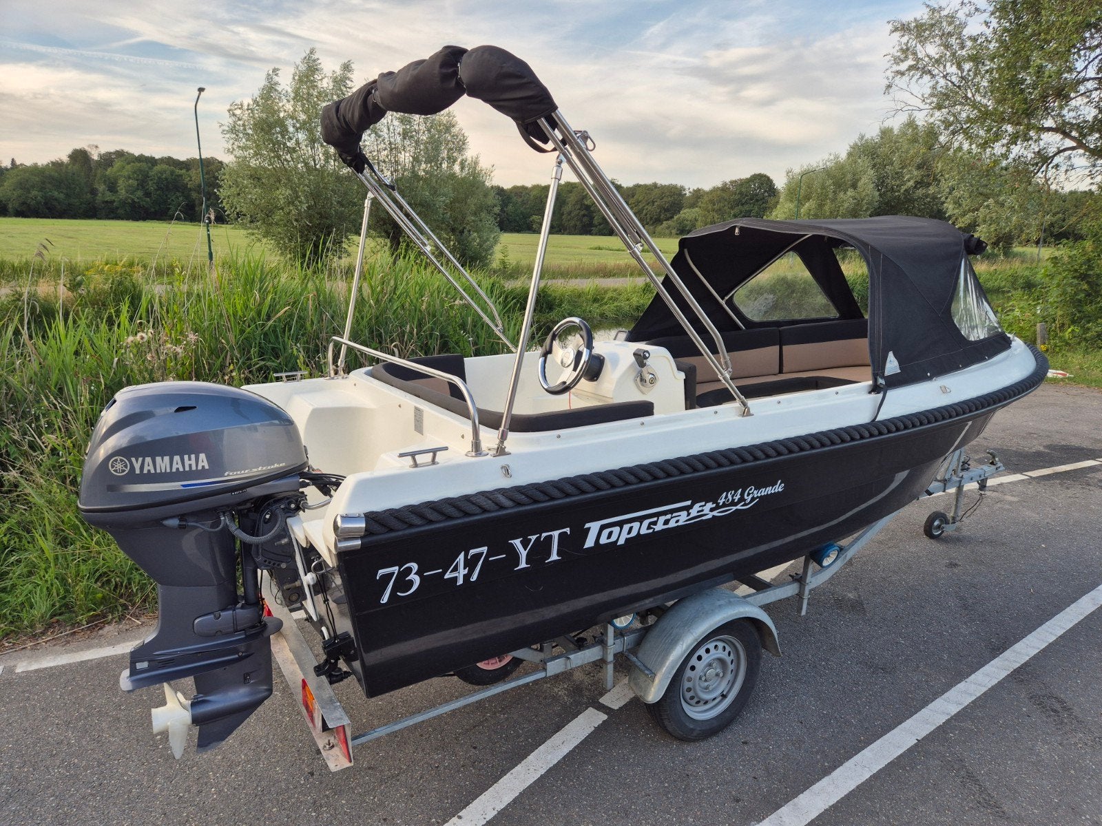 Prachtige Topcraft 484 Grande exclusive  met 30pk Yamaha, Watersport en Boten, Ophalen, Topcraft, Trailer