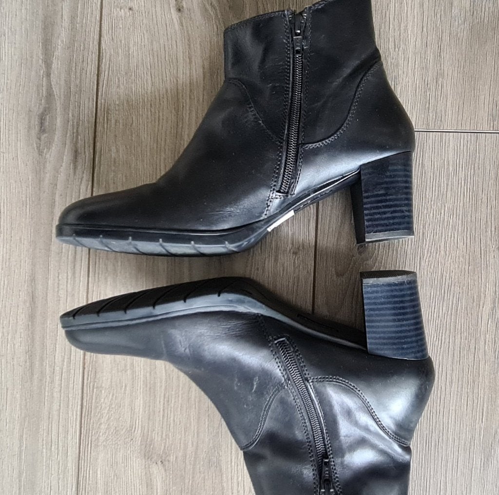 Als nieuw leren dames laarzen zwart easy flex, Zwart, Lage of Enkellaarzen, Ophalen of Verzenden, Zo goed als nieuw