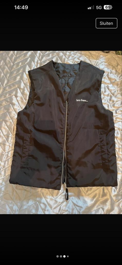 Iets Frans bodywarmer, zwart, maat XS, Ophalen of Verzenden, Gedragen, Maat 34 (XS) of kleiner, Zwart