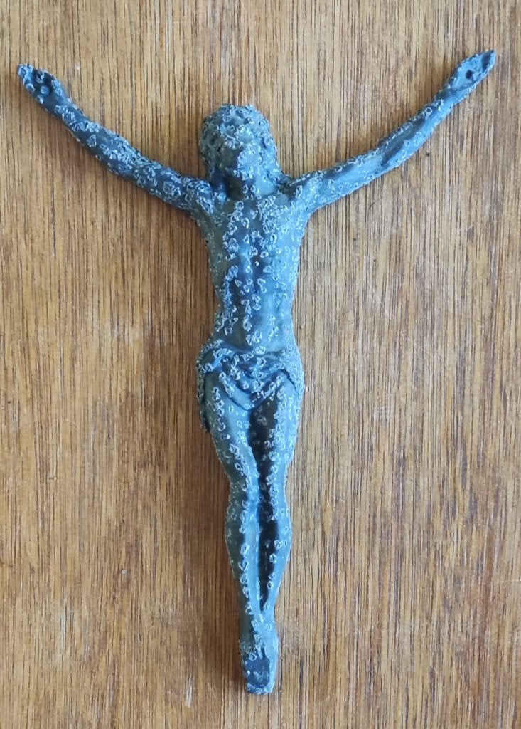 IJzeren beeldje van Jezus, Verzamelen, Religie, Ophalen of Verzenden, Gebruikt, Beeld(je)