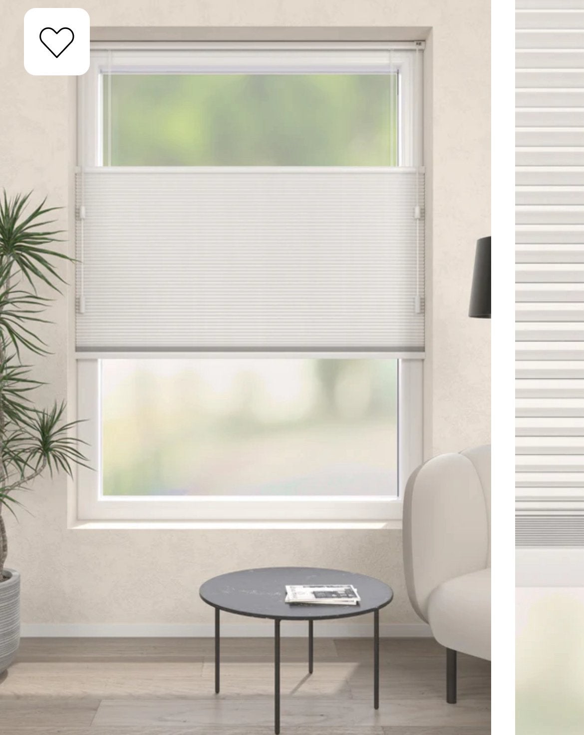 Witte Plissé gordijnen - Verduisterd - 207 x 116cm, Ophalen, Overige merken, 207 cm, Wit