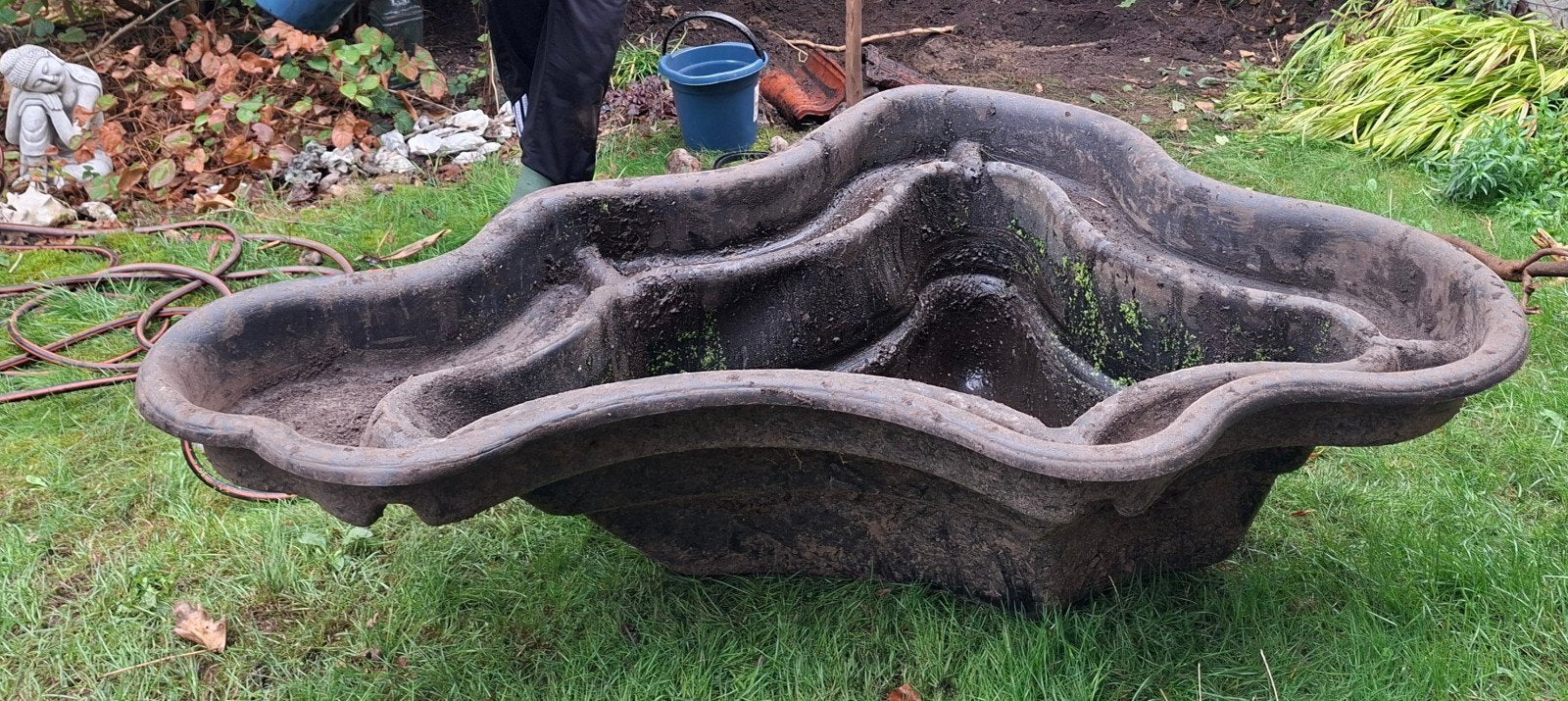 Voorgevormde vijver 120x190x50cm - Goede staat, Tuin en Terras, Ophalen, Zo goed als nieuw