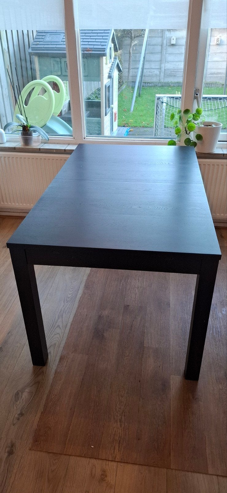 Ikea Bjursta Uitschuifbare Eettafel Zwartbruin, Huis en Inrichting, Ophalen, Gebruikt, 100 tot 150 cm, 50 tot 100 cm