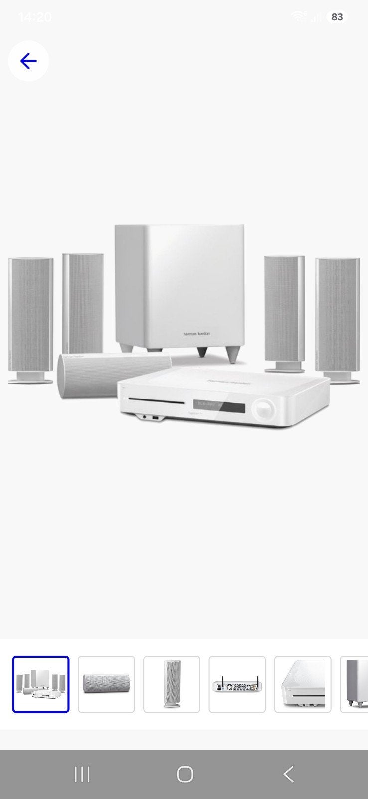 Harman kardon 5.1 white blu-ray  LEES GOED, Overige merken, Blu-ray-speler, 70 watt of meer, Ophalen of Verzenden