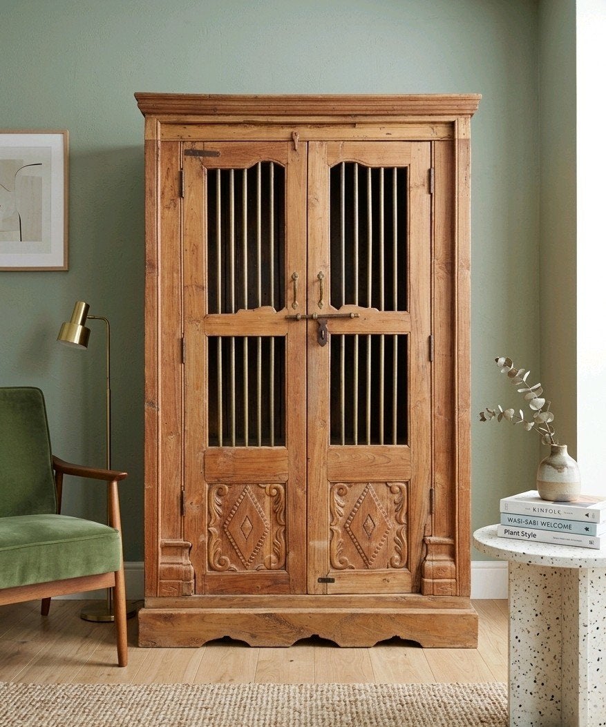 ⚠️OPRUIMING Antieke XL authentieke spijlenkast vintage kast, Verzenden