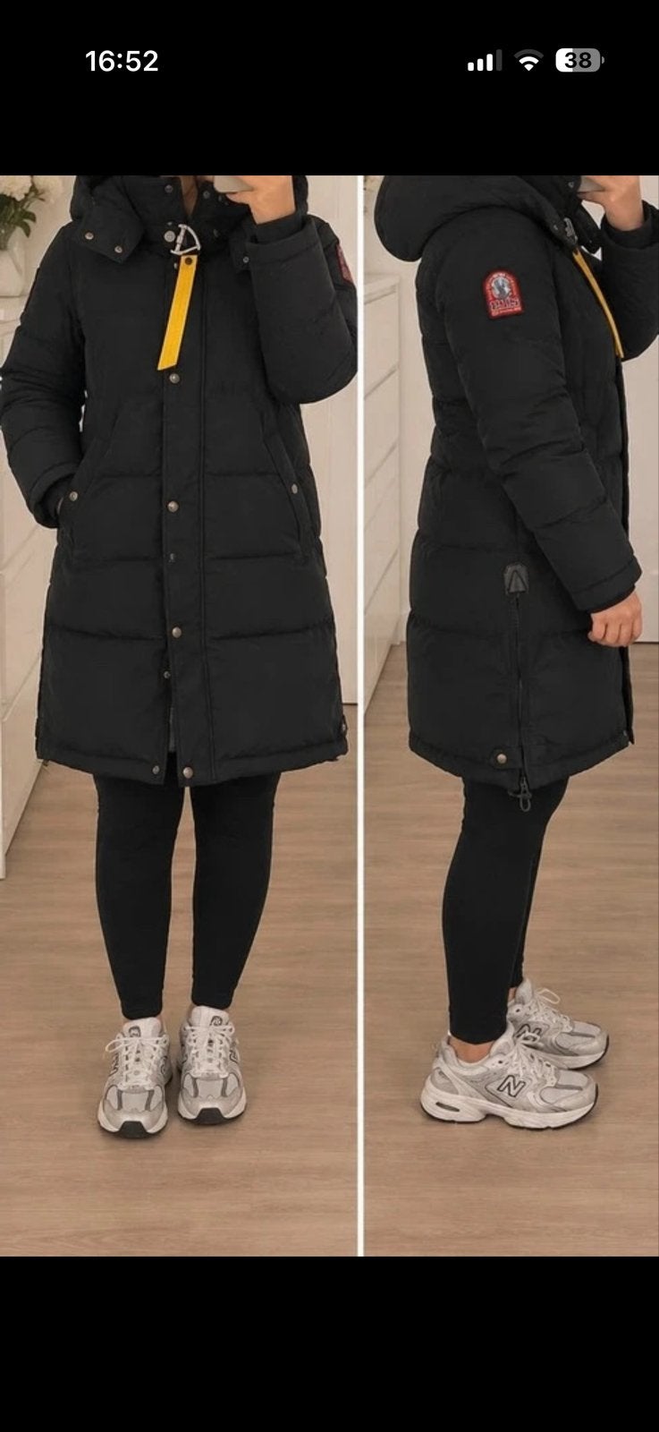 Parajumpers Long Bear Dames Jas Zwart Maat XL, Ophalen, Zo goed als nieuw, Maat 46/48 (XL) of groter, Zwart