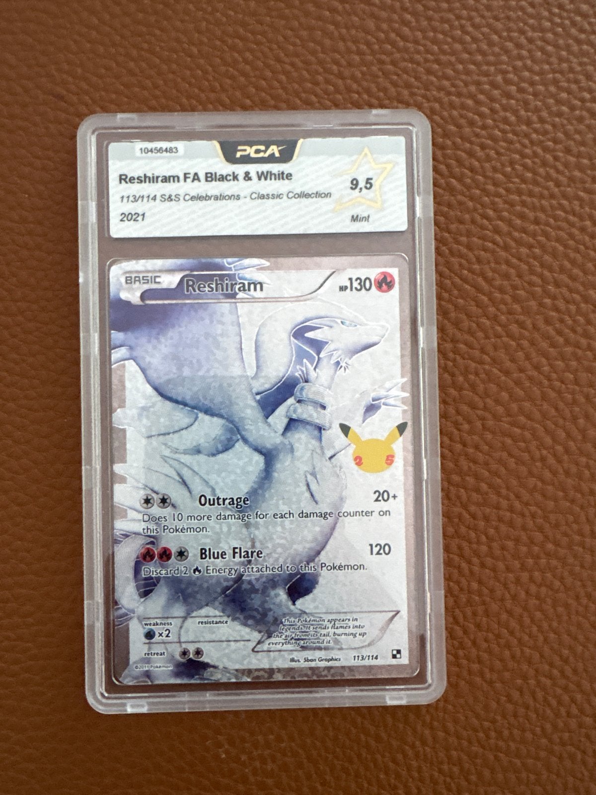 Reshiram FA Black & White Celebrations PCA 9.5 Pokémon Kaart, Hobby en Vrije tijd, Verzamelkaartspellen | Pokémon, Ophalen, Zo goed als nieuw