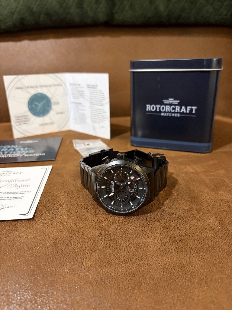 Rotorcraft Cockpit RC2203 Chrono Watch - Full Set, Sieraden, Tassen en Uiterlijk, Overige merken, Staal, Gebruikt, Staal